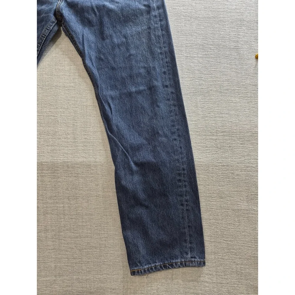 Levi's 505 Jeans Mens 38x32 Blue Denim‎ Zip Fly Straight Leg Outdoor Street Wear